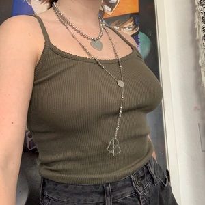 Olive Ribbed Tank Top!!!